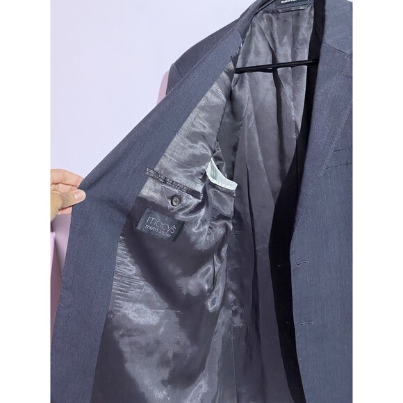 Lauren Ralph Lauren Blazer Mens 40L Gray Slim Black Label Wool Sport Coat Jacket - Picture 7 of 16
